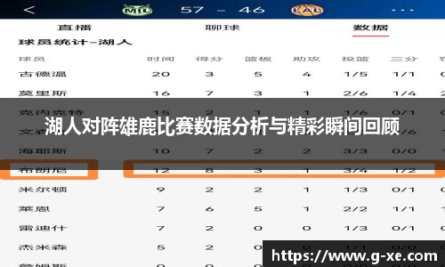 湖人对阵雄鹿比赛数据分析与精彩瞬间回顾