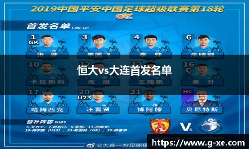 恒大vs大连首发名单