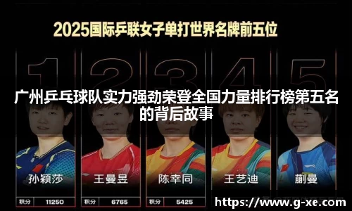 广州乒乓球队实力强劲荣登全国力量排行榜第五名的背后故事